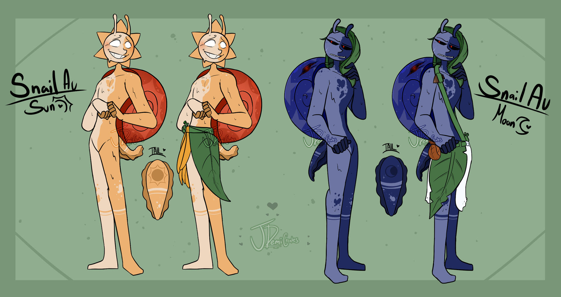 Snail Fae (Sundrop amd Moondrop from FNAF Security Breach)