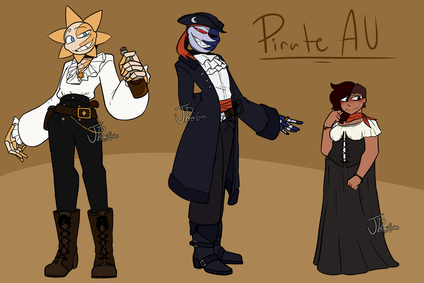 Pirate Alt Outfits (Sundrop amd Moondrop from FNAF Security Breach)
